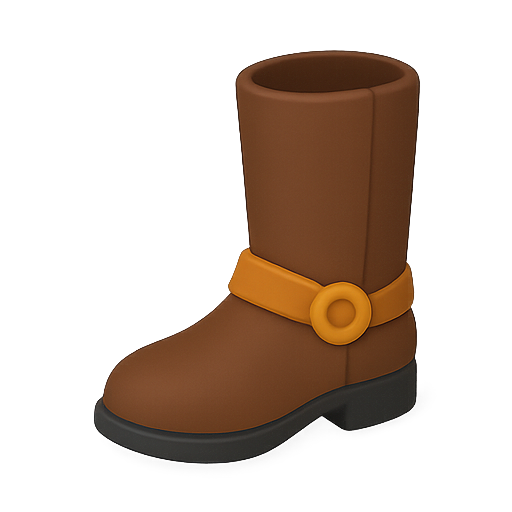Boot, footwear, brown icon