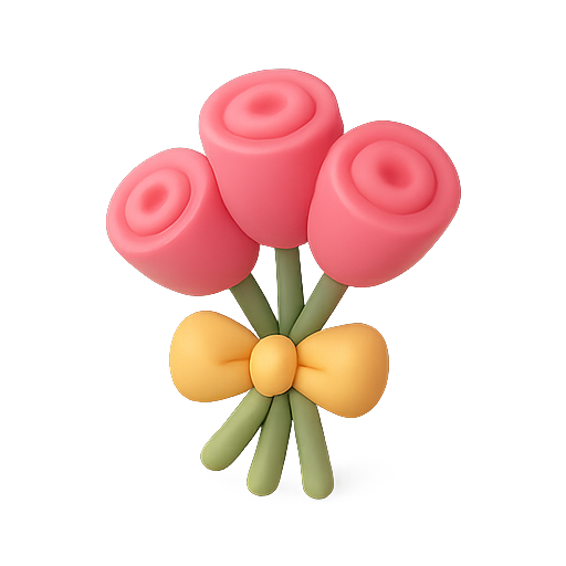 Flowers, bouquet, roses icon