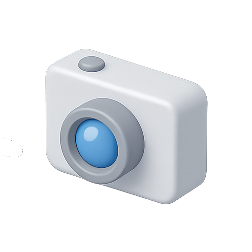 Camera, photography, 3d model icon