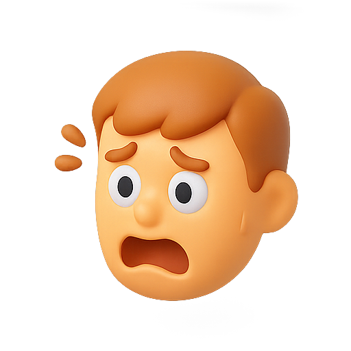 Fear, expressions, emotion icon