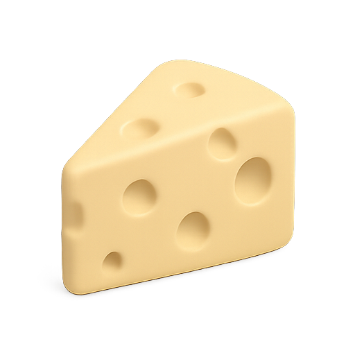 Cheese, 3d, food icon