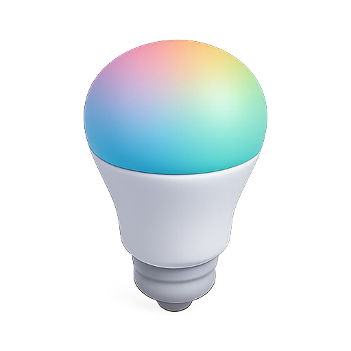 Light bulb, 3d model, colorful icon