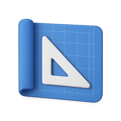 3d design, blueprint, geometry icon