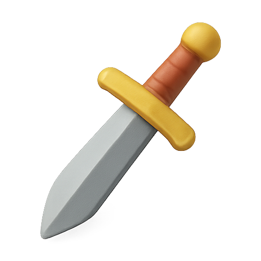 Sword, toy, 3d design icon