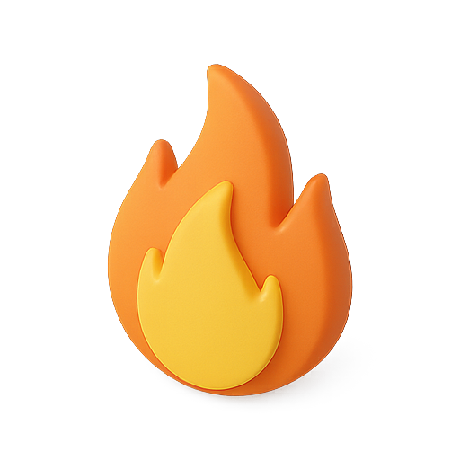 Fire, flame, 3d icon