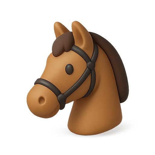 Horse, 3d, animal icon
