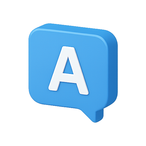 3d, blue, chat icon