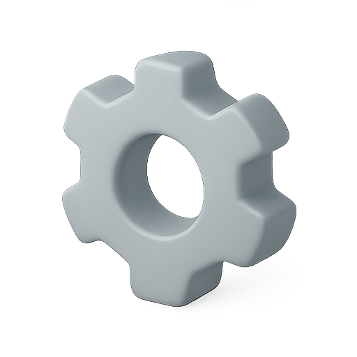 Gear, settings, 3d icon