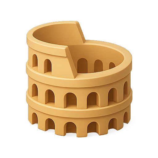 Colosseum, architecture, 3d model icon