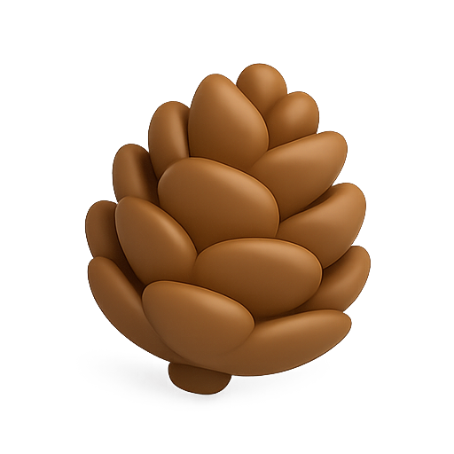 Pinecone, 3d, model icon
