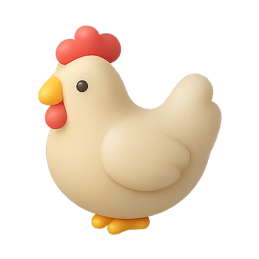 Chicken, toy, 3d icon