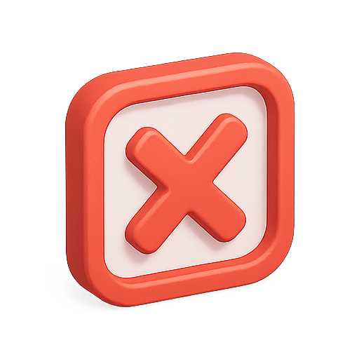 Delete, error, cancel icon