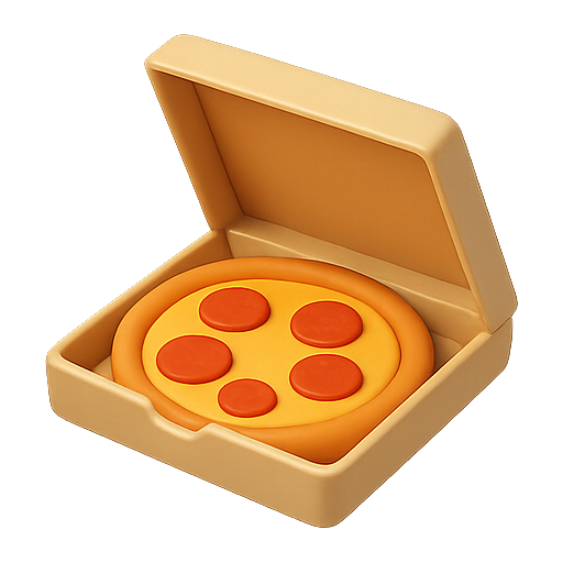 Pizza, 3d, food icon