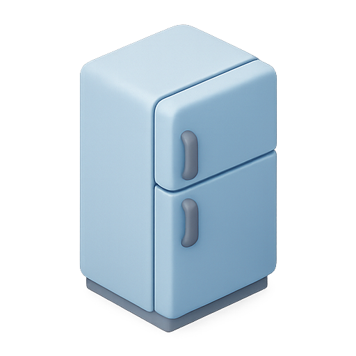 Refrigerator, kitchen, appliance icon