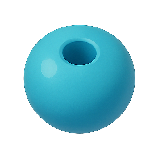 Sphere, 3d, blue icon