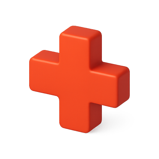 Plus, medical, 3d icon