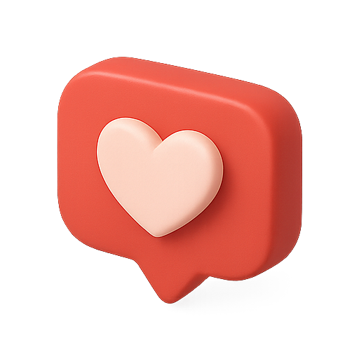 Heart, message, notification icon