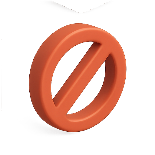 Prohibition, 3d, symbol icon