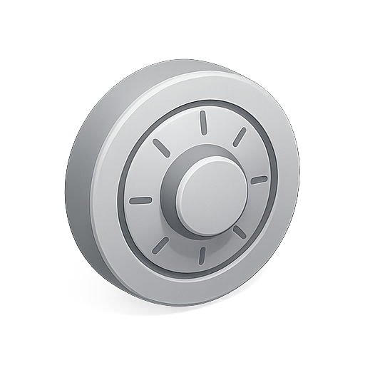 Button, dial, control icon