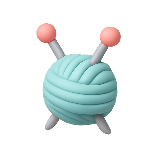 3d, yarn, knitting icon