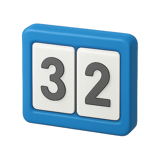 Number, 3d, count icon