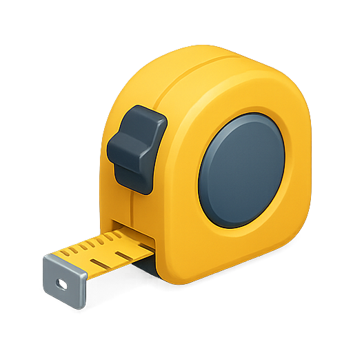 Tape measure, measuring tool, construction icon