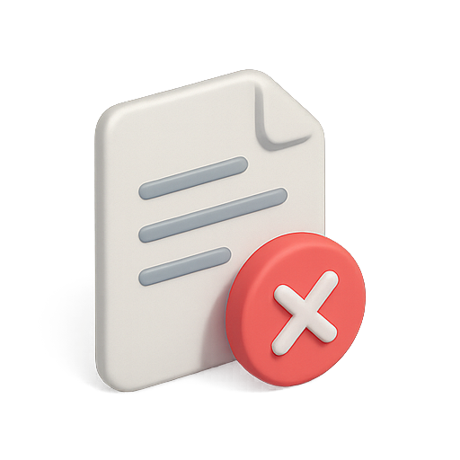 Document, delete, cancel icon