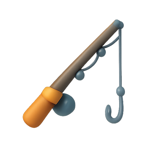 Fishing rod, fishing, tackle icon