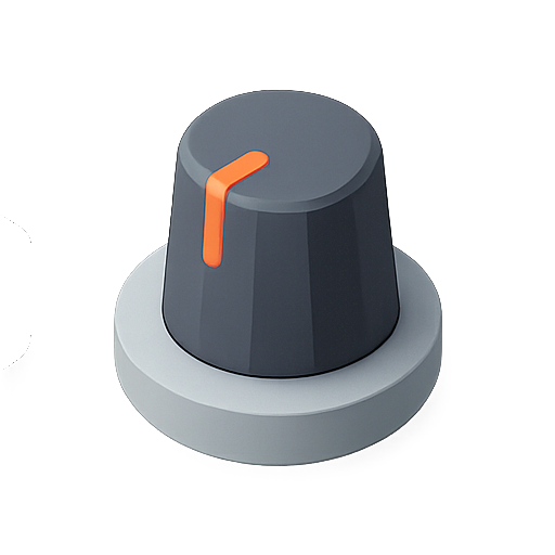 Knob, control, 3d icon