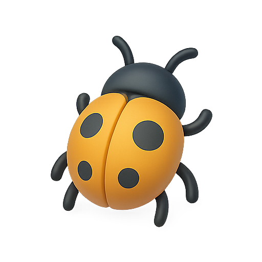 Ladybug, insect, 3d model icon