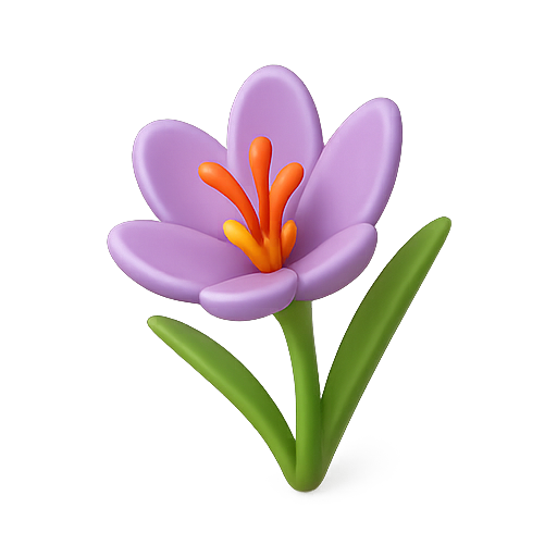 Flower, 3d, botanical icon