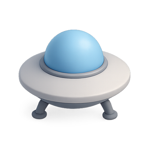 Ufo, spacecraft, 3d model icon