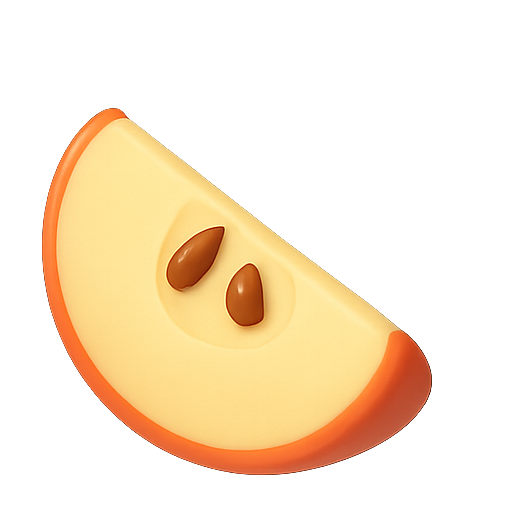 Apple, fruit, 3d model icon