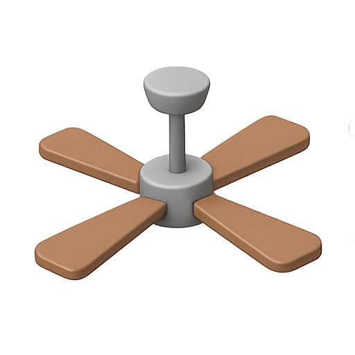 Fan, blades, ceiling icon