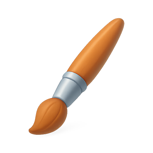 Brush, painting, art icon
