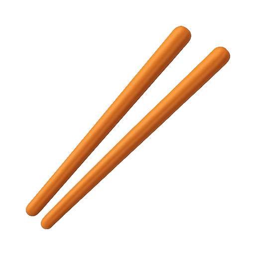 Chopsticks, orange, utensils icon