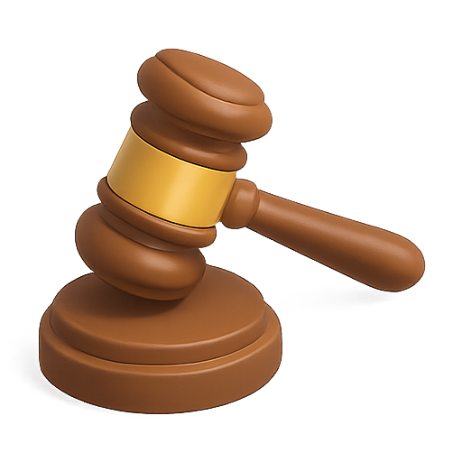 Gavel, judge, law icon