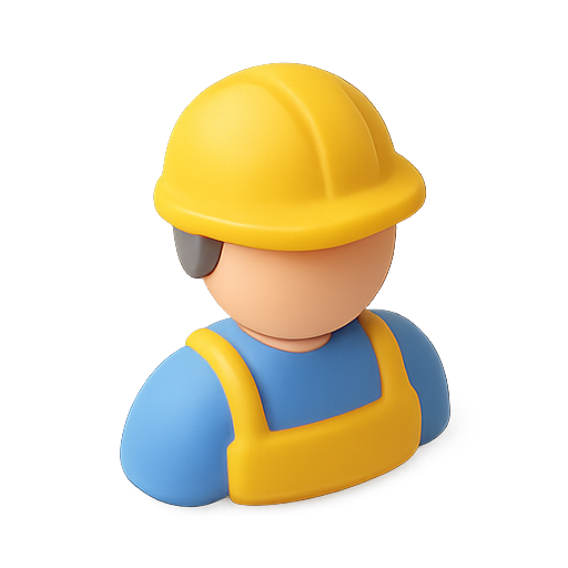 Worker, construction, safety icon