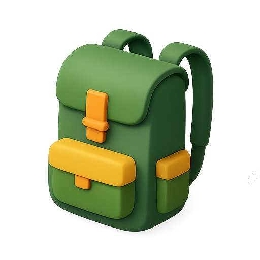 Backpack, bag, 3d icon