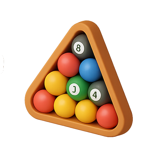 3d, balls, triangle icon