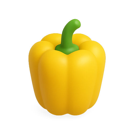 Yellow, bell pepper, vegetable icon