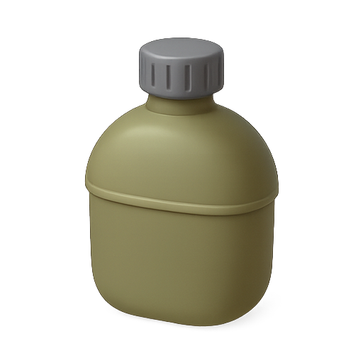 Bottle, container, 3d model icon