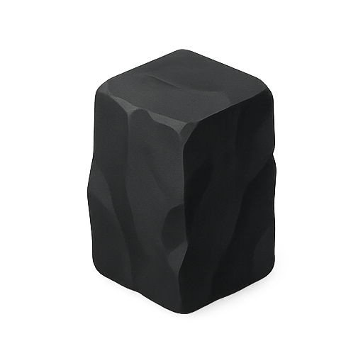 Block, 3d, black icon