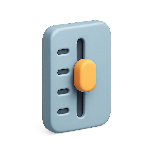 Slider, controls, editable icon