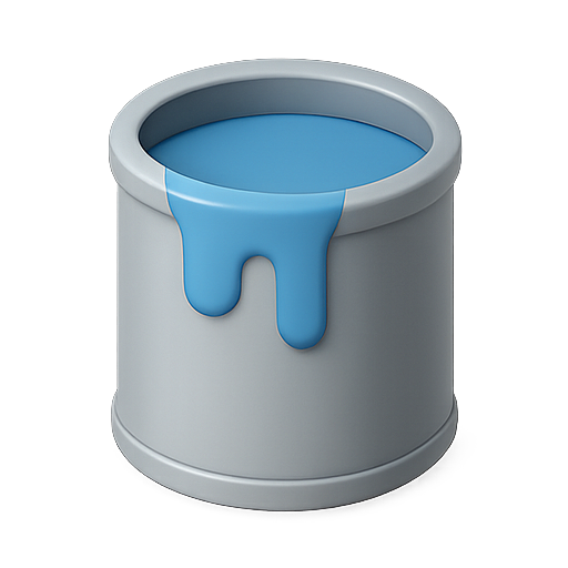 Paint, bucket, blue icon