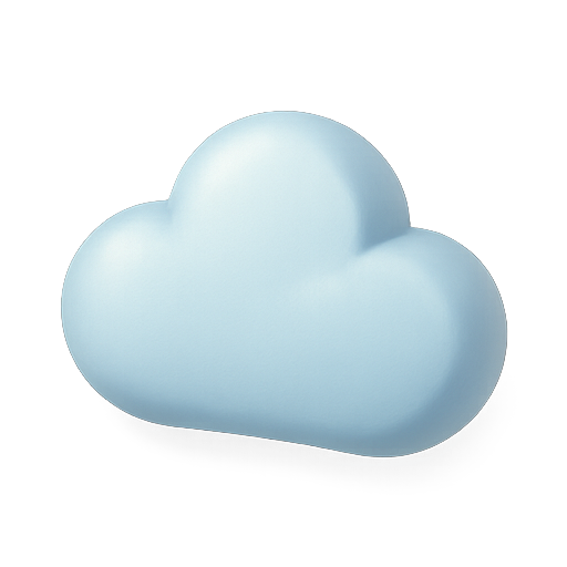 Cloud, 3d model, shape icon