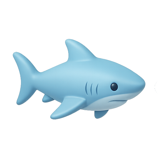 Shark, 3d, animal icon