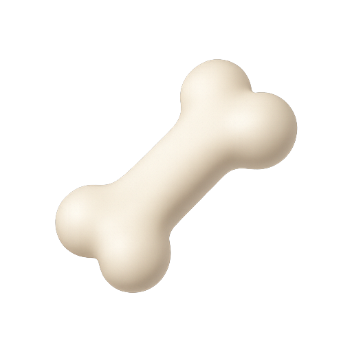 3d, bone, object icon