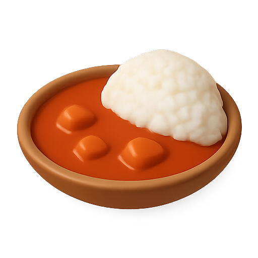 Curry, rice, dish icon