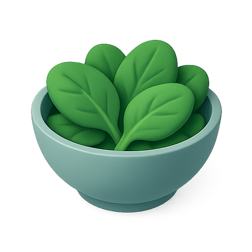 Bowl, leaves, greens icon